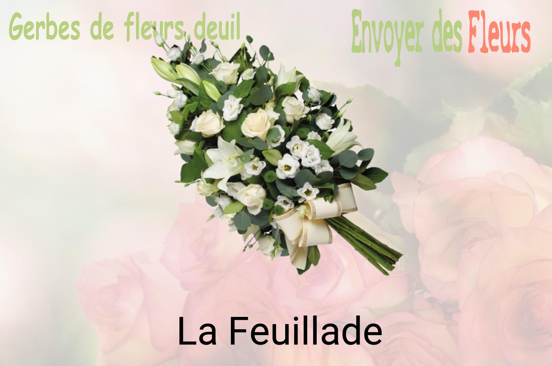 Gerbe de fleurs de deuil livrée à La Feuillade